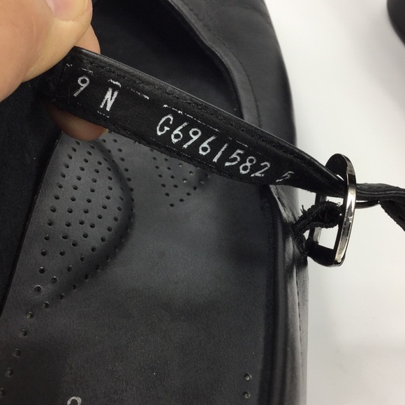 SAS Maria Black Leather Mary Jane Buckle Comfort Shoes size 9N - Picture 7 of 9